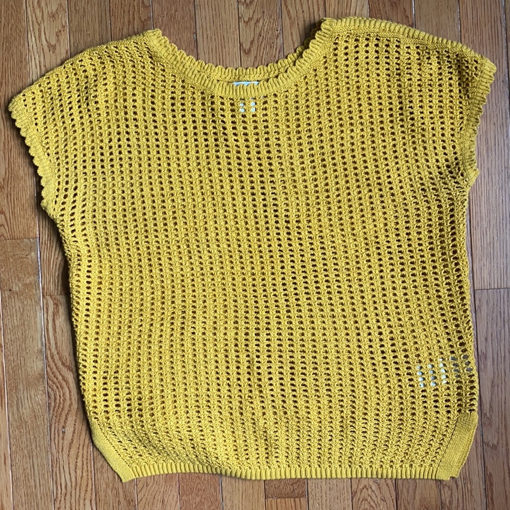 Yellow crochet top